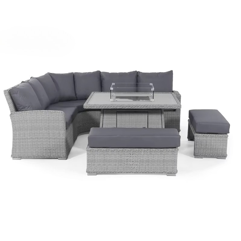 Outdoor Furniture And Fire Pit - طقم أريكة للحدائق والشرفات مقاوم للماء