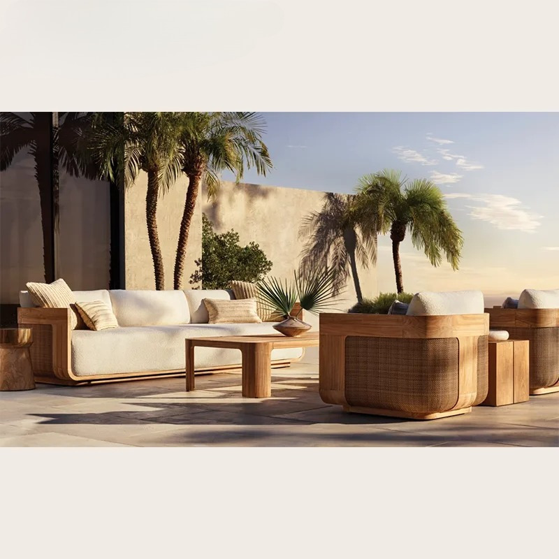 Outdoor Furniture Teak - في الهواء الطلق طقم أريكة من