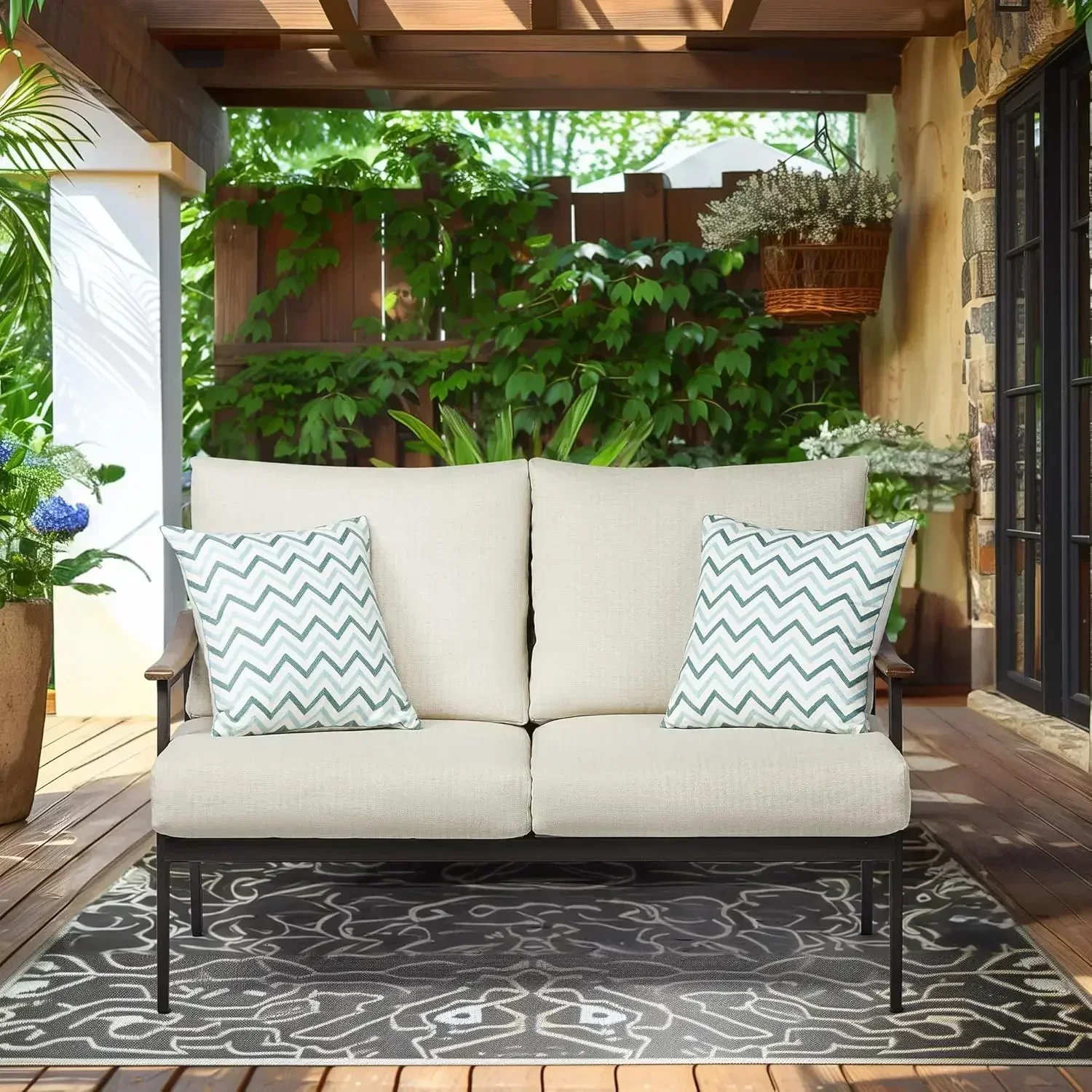 Outdoor Furniture Loveseat - أريكة خارجية لشخصين، أثاث فناء خارجي