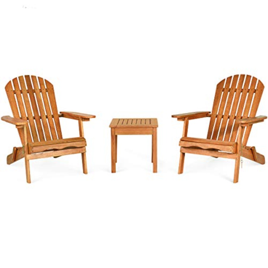 Adirondack Chair Wood - مجموعة كراسي أديرونداك 3 قطع قابلة