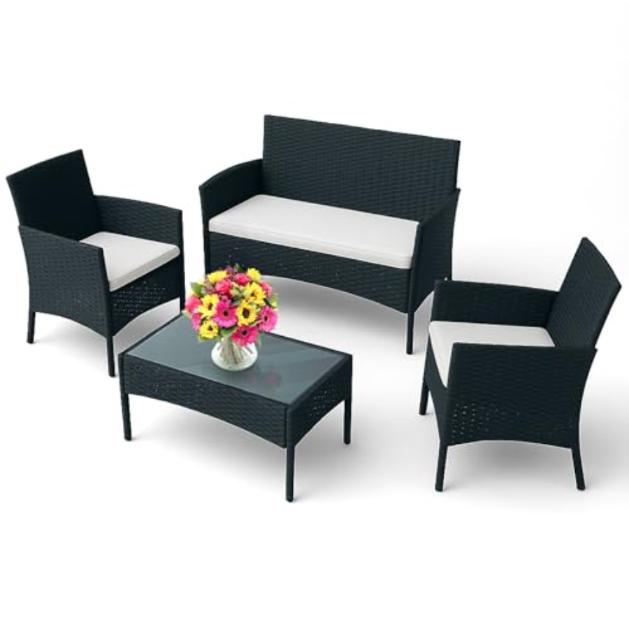 Outdoor Furniture Loveseat - طقم أثاث خارجي مكون من 4