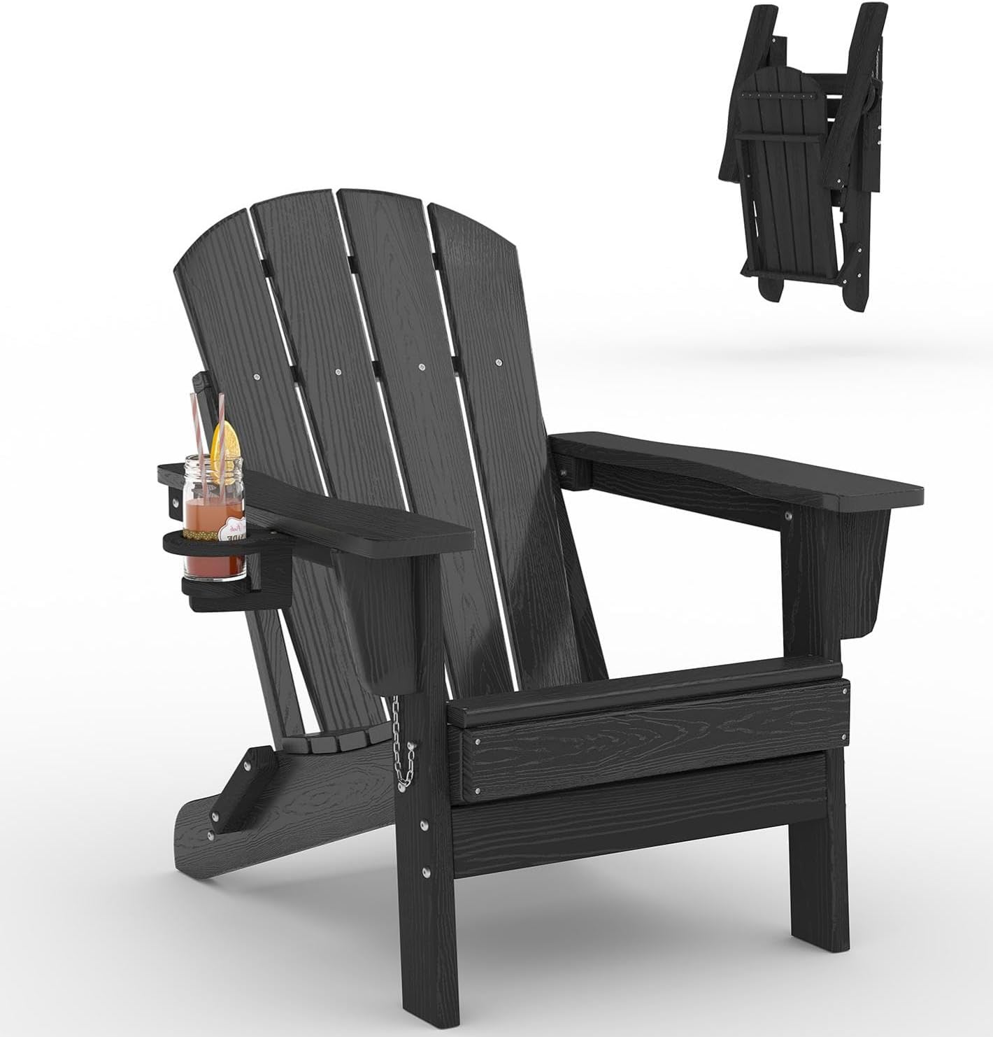 Adirondack Chair Wood - كرسي أديرونداك قابل للطي من البلاستيك