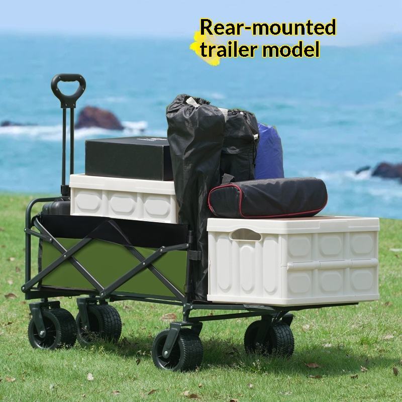 Outdoor Furniture Sales - عربة تخزين قابلة للطي بأربع عجلات