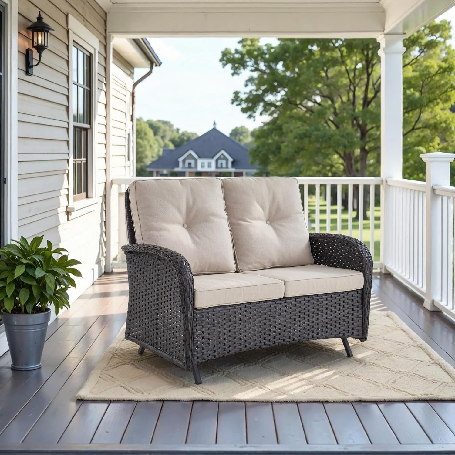Outdoor Furniture Loveseat - مقعد أرجوحة خارجي للفناء - أريكة