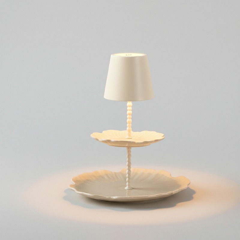 Outdoor Furniture Designer - لات لوحة الجدول مصباح كريم الأبيض