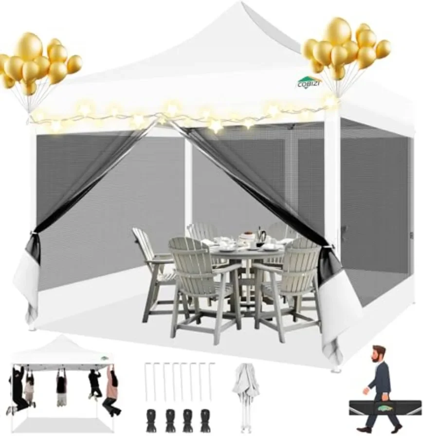 Gazebo Pop Up - خيمة قابلة للطي 10x10 مع 4