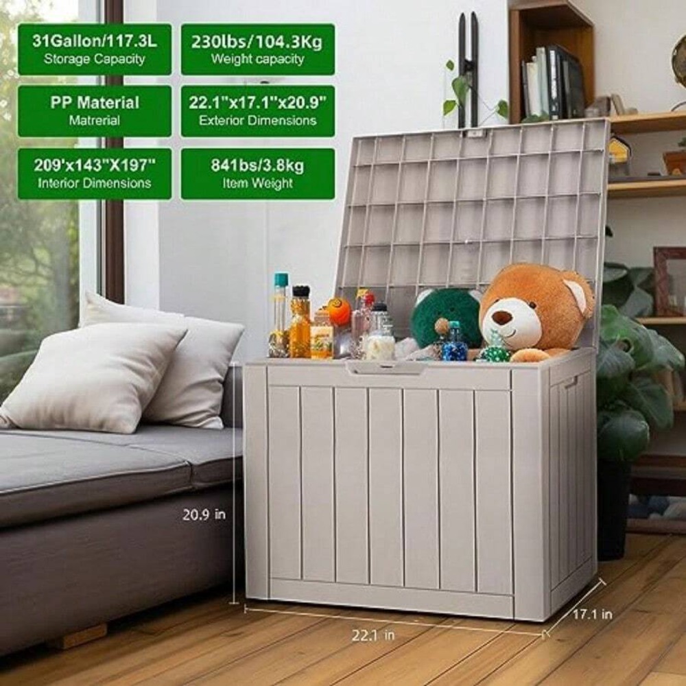 صندوق تخزين خارجي قابل للقفل م - مراجعة Outdoor Furniture Weatherproof وسعره
