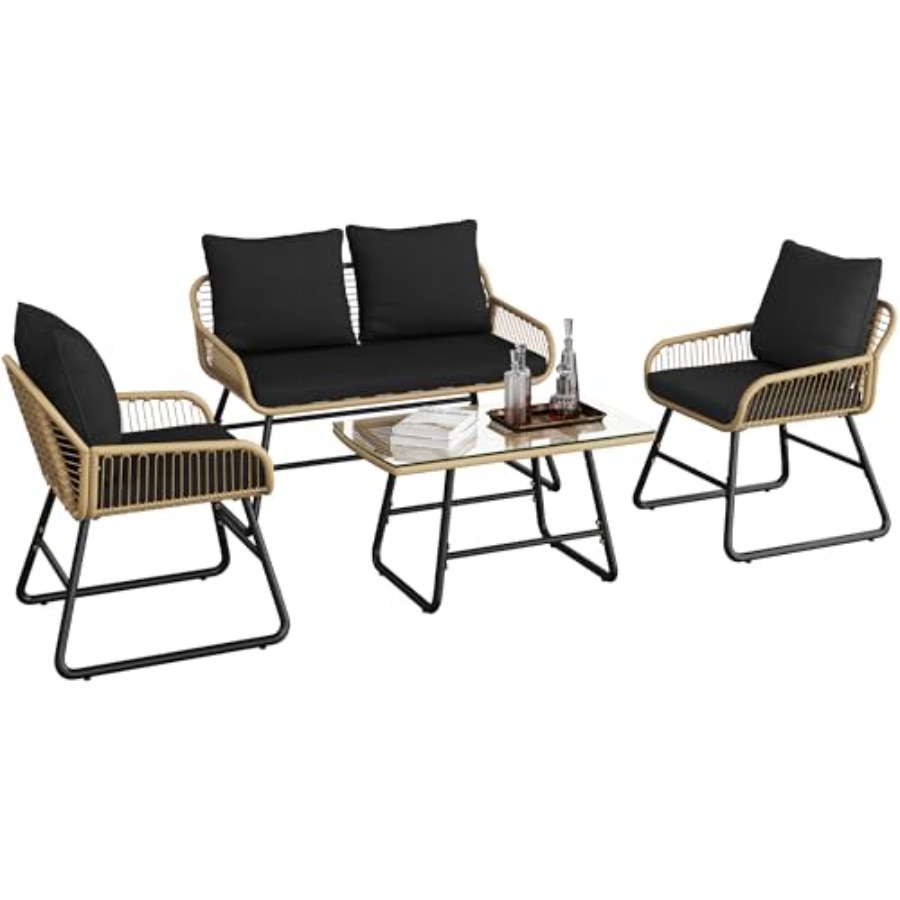 مجموعة أثاث الفناء الخارجي، طق - مراجعة Outdoor Furniture Loveseat وسعره