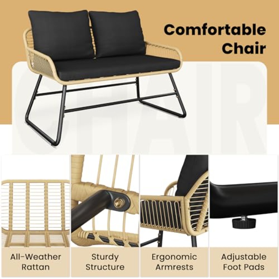 مجموعة أثاث الفناء الخارجي، طق - مراجعة Outdoor Furniture Loveseat وسعره