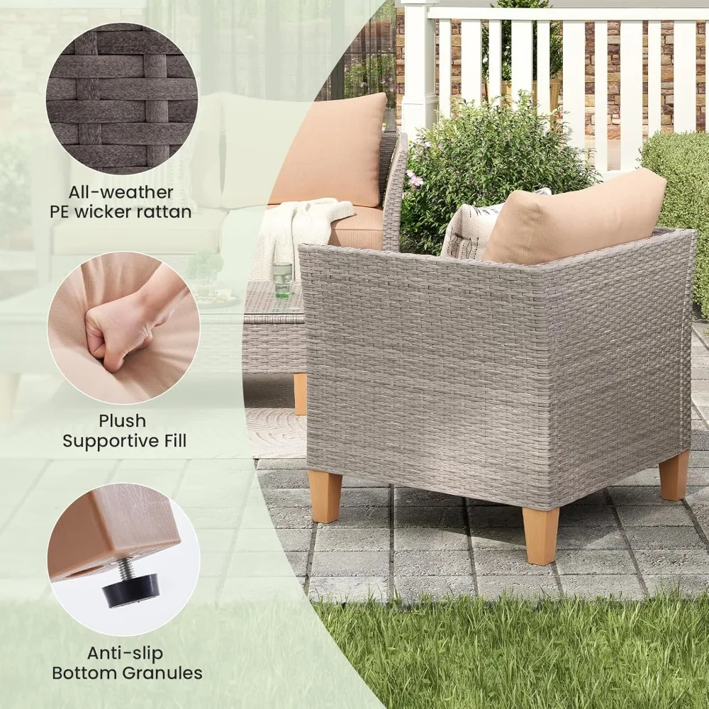 طقم أثاث فناء مكون من 5 قطع، أ - مراجعة Outdoor Furniture Loveseat وسعره
