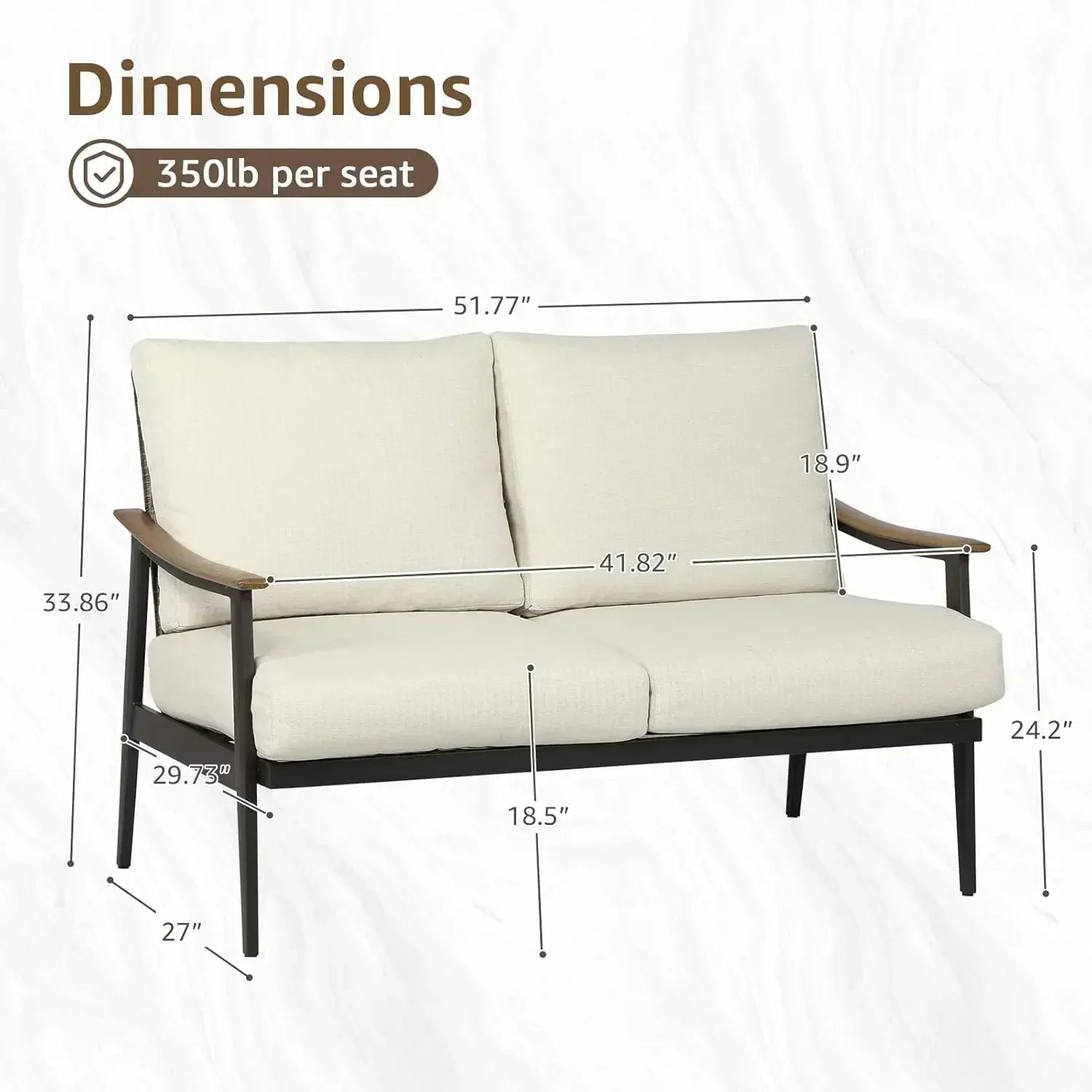 أريكة خارجية لشخصين، أثاث فناء - مراجعة Outdoor Furniture Loveseat وسعره