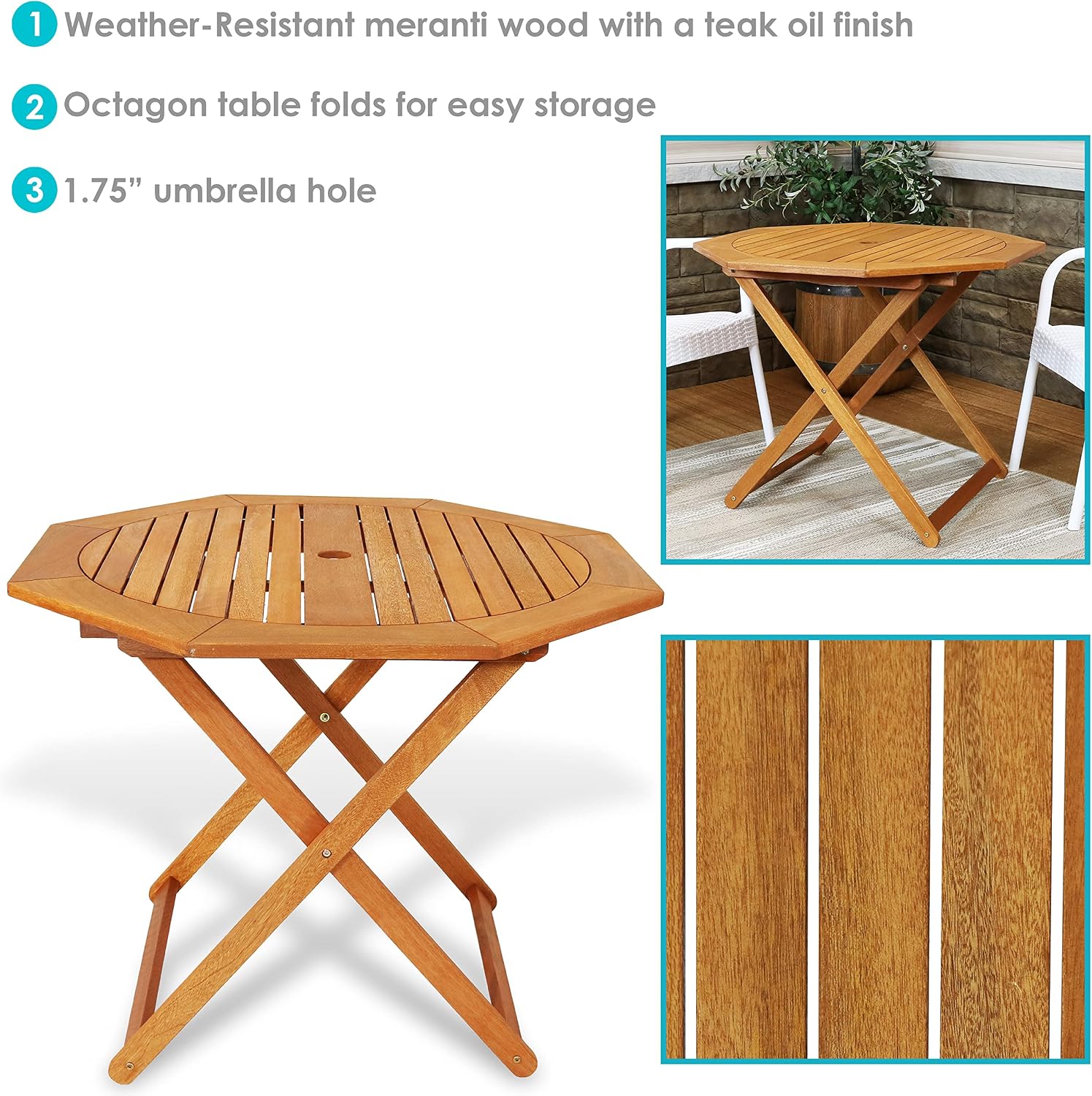 طاولة خارجية قابلة للطي من خشب - مراجعة Outdoor Furniture Teak وسعره