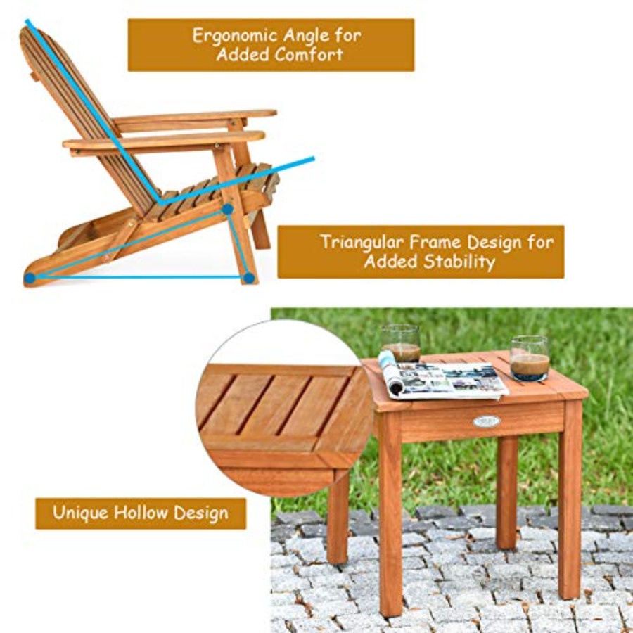 مجموعة كراسي أديرونداك 3 قطع ق - مراجعة Adirondack Chair Wood وسعره