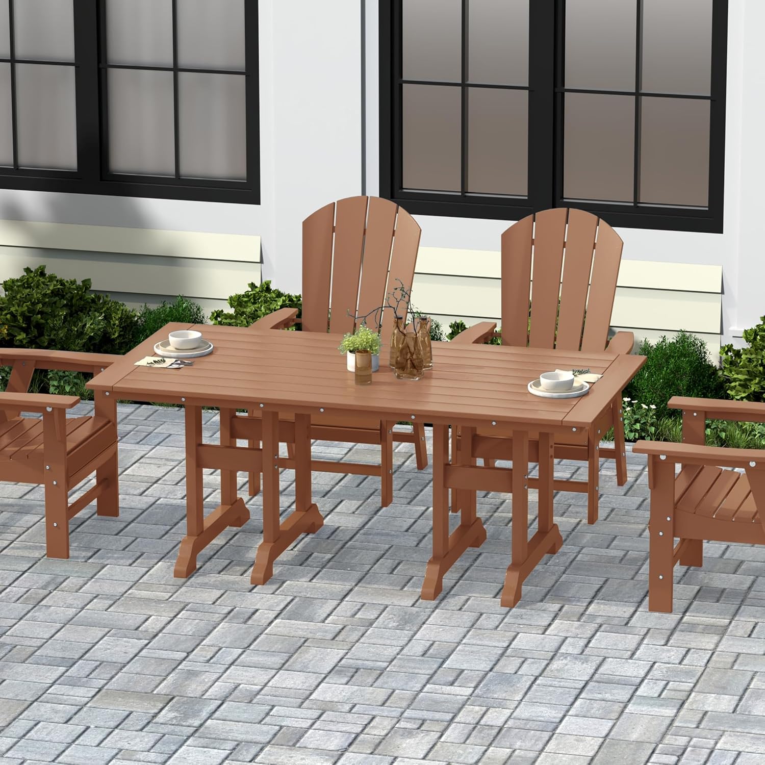 طاولة طعام خارجية بطول 71 بوصة - مراجعة Outdoor Furniture Teak وسعره