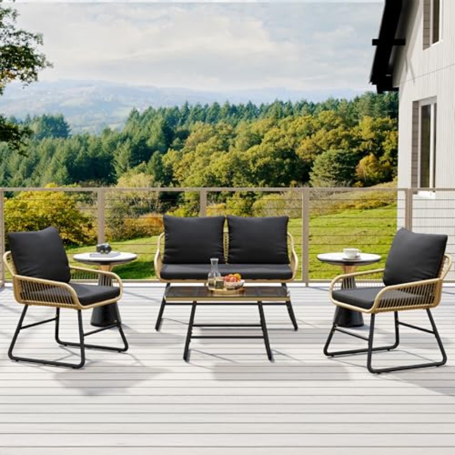 مجموعة أثاث الفناء الخارجي، طق - مراجعة Outdoor Furniture Loveseat وسعره