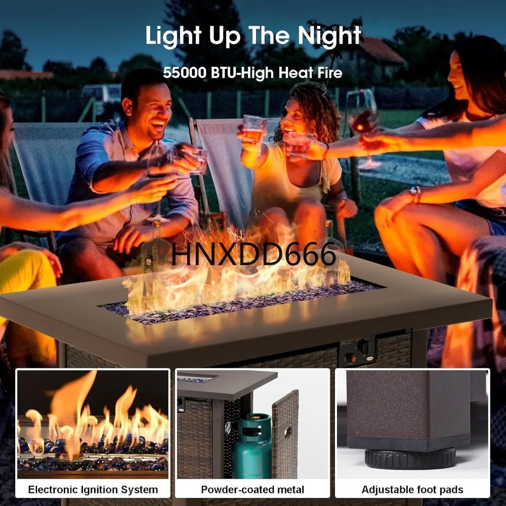 طقم أثاث فناء مكون من 7 قطع مع - مراجعة Outdoor Furniture And Fire Pit وسعره