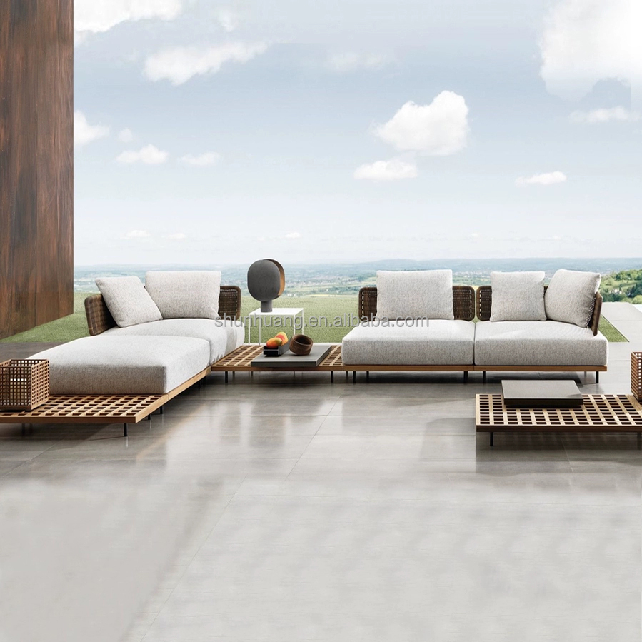 طقم أريكة حديقة عصري، أثاث خار - مراجعة Outdoor Furniture Teak وسعره