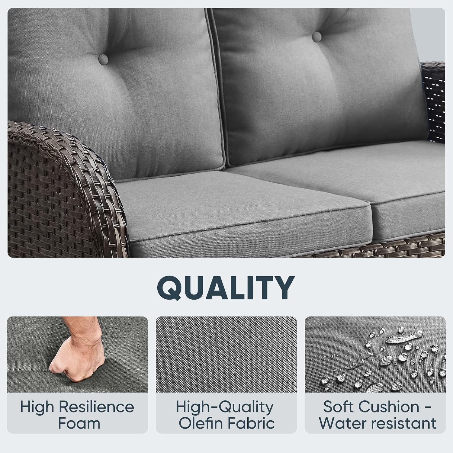 كرسي أريكة خارجي مزدوج المقعد  - مراجعة Outdoor Furniture Loveseat وسعره