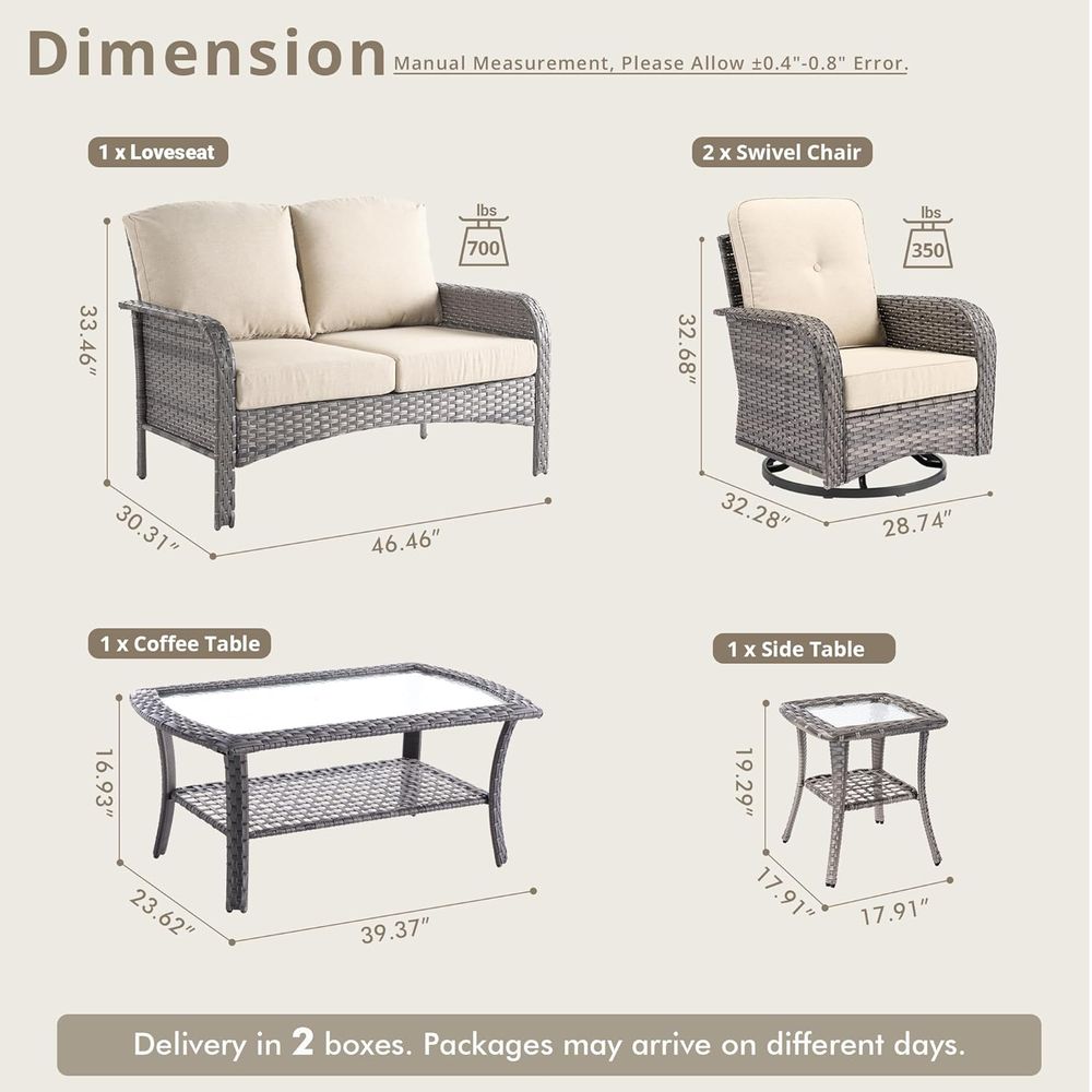 طقم أثاث حدائق من الخيزران مكو - مراجعة Outdoor Furniture Loveseat وسعره