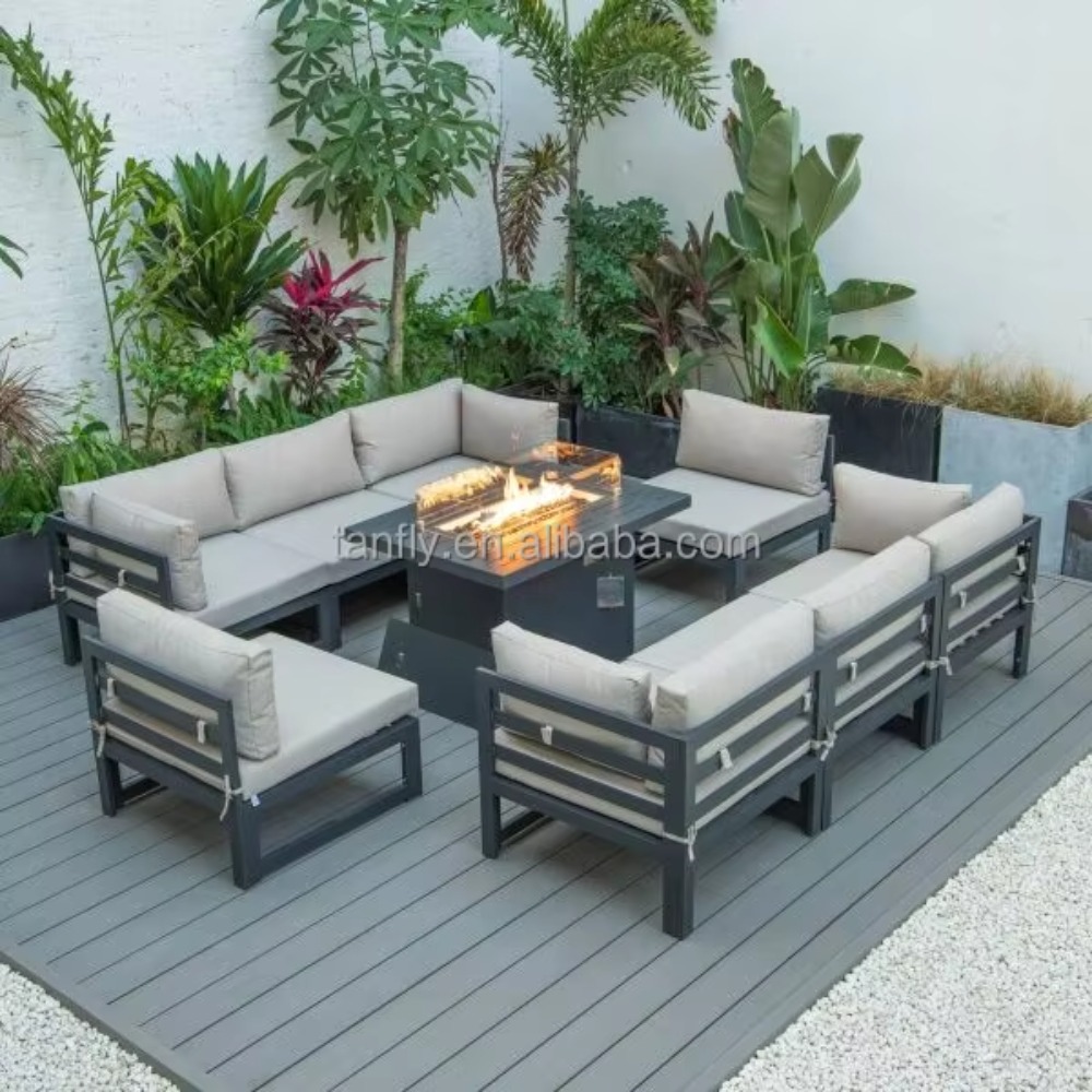 طقم أثاث خارجي للفنادق والفلل، - مراجعة Outdoor Furniture And Fire Pit وسعره