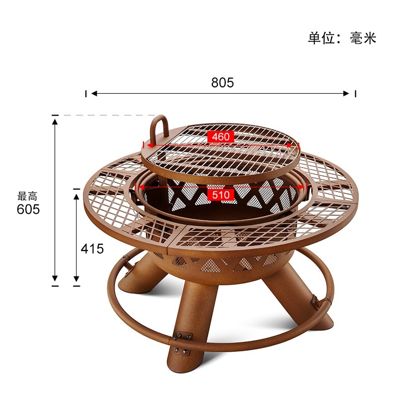 مجموعة شواء وتدفئة خارجية حديث - مراجعة Outdoor Furniture And Fire Pit وسعره