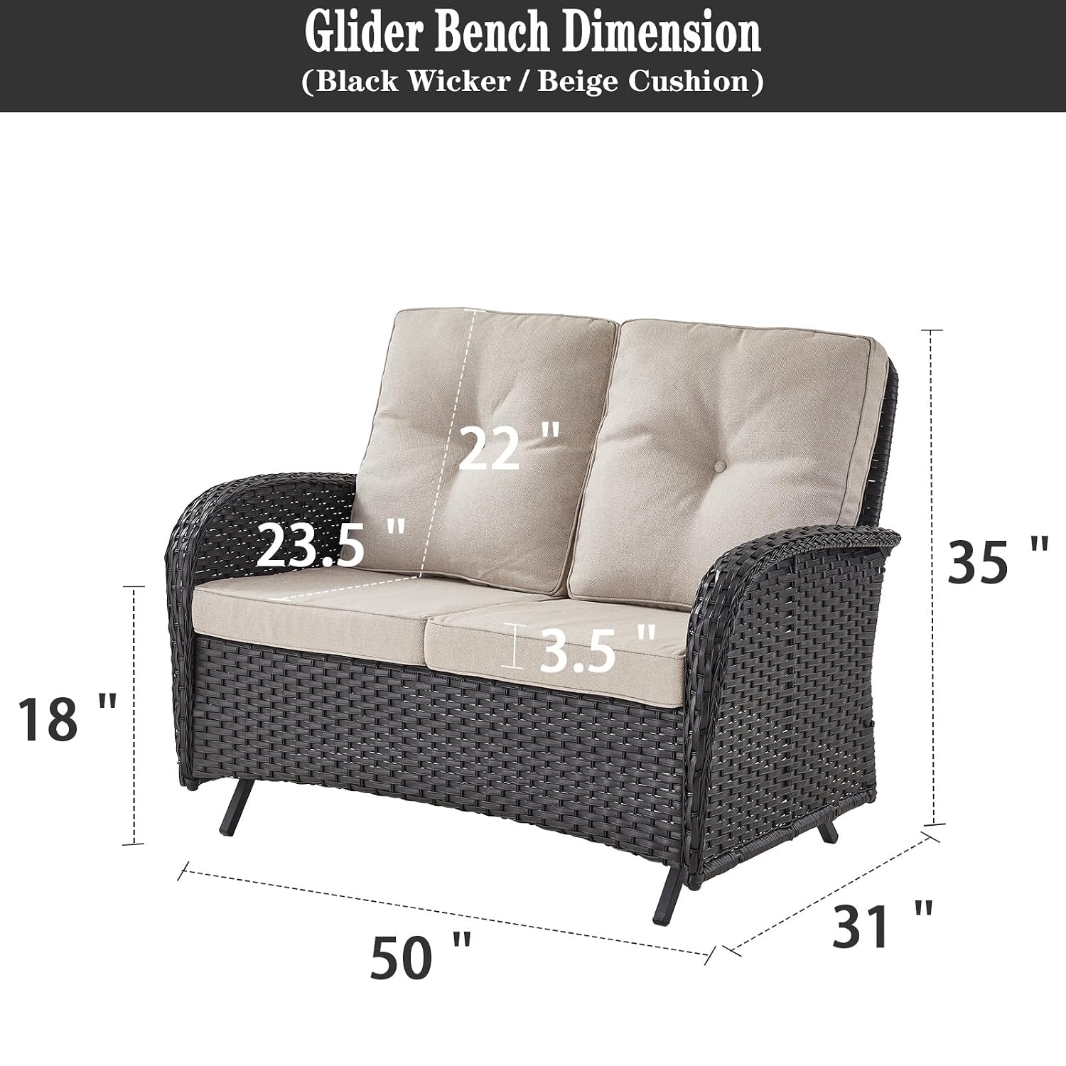 مقعد أرجوحة خارجي للفناء - أري - مراجعة Outdoor Furniture Loveseat وسعره