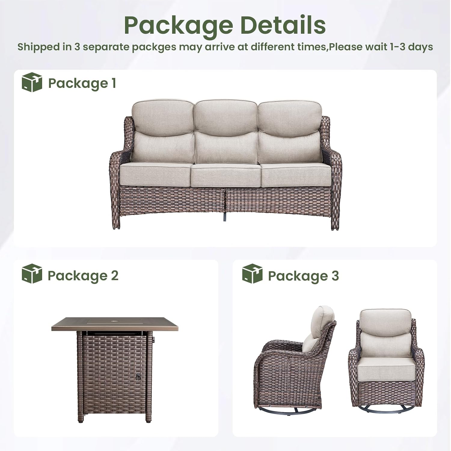 طقم أثاث فاخر للفناء الخارجي م - مراجعة Outdoor Furniture And Fire Pit وسعره