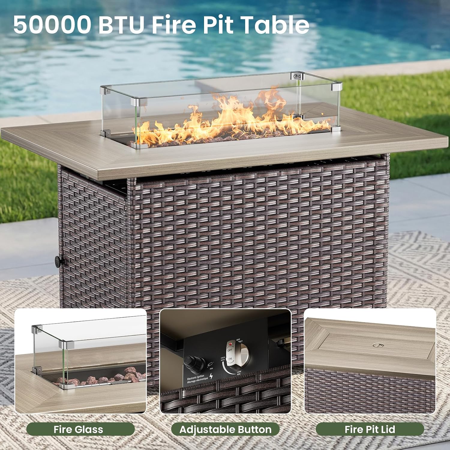 طقم أثاث فاخر للفناء الخارجي م - مراجعة Outdoor Furniture And Fire Pit وسعره
