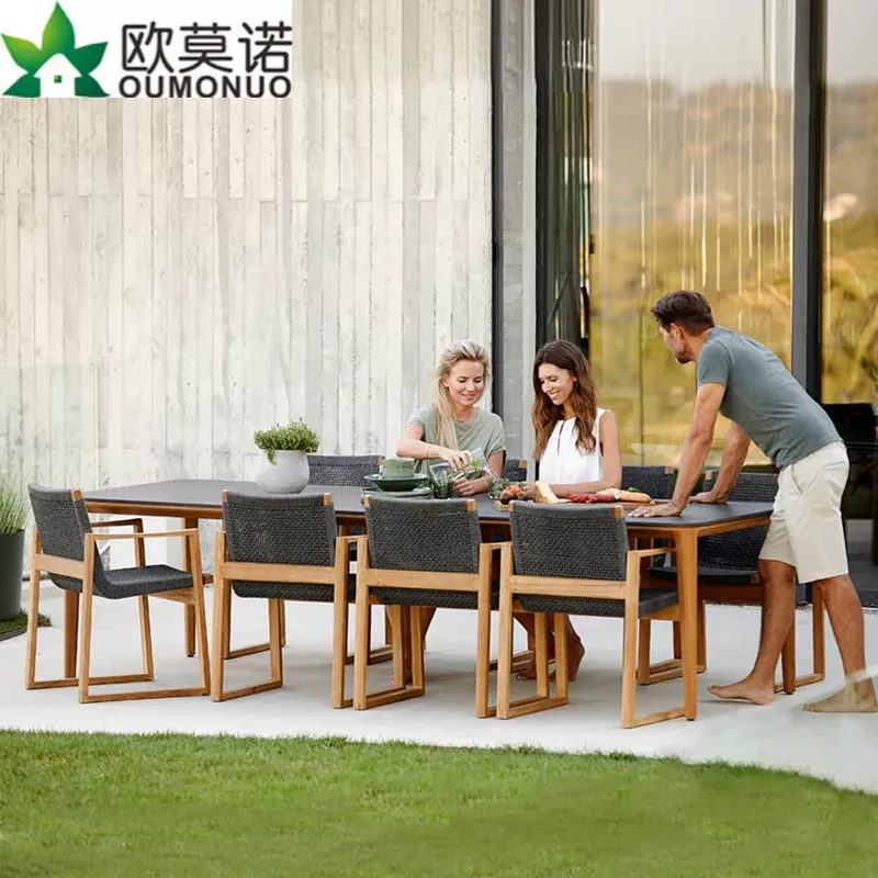 طقم طعام خارجي من الروطان والخ - مراجعة Outdoor Furniture Teak وسعره