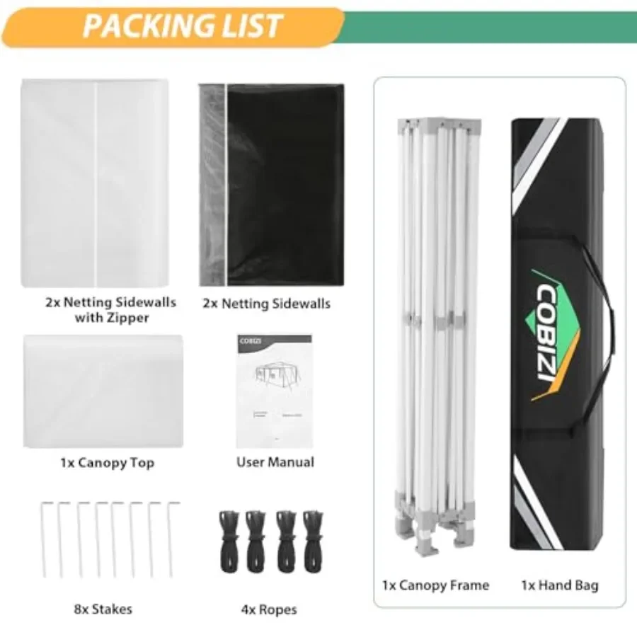 خيمة قابلة للطي 10x10 مع 4 جدر - مراجعة Gazebo Pop Up وسعره