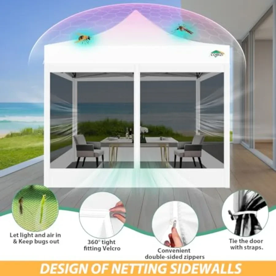 خيمة قابلة للطي 10x10 مع 4 جدر - مراجعة Gazebo Pop Up وسعره