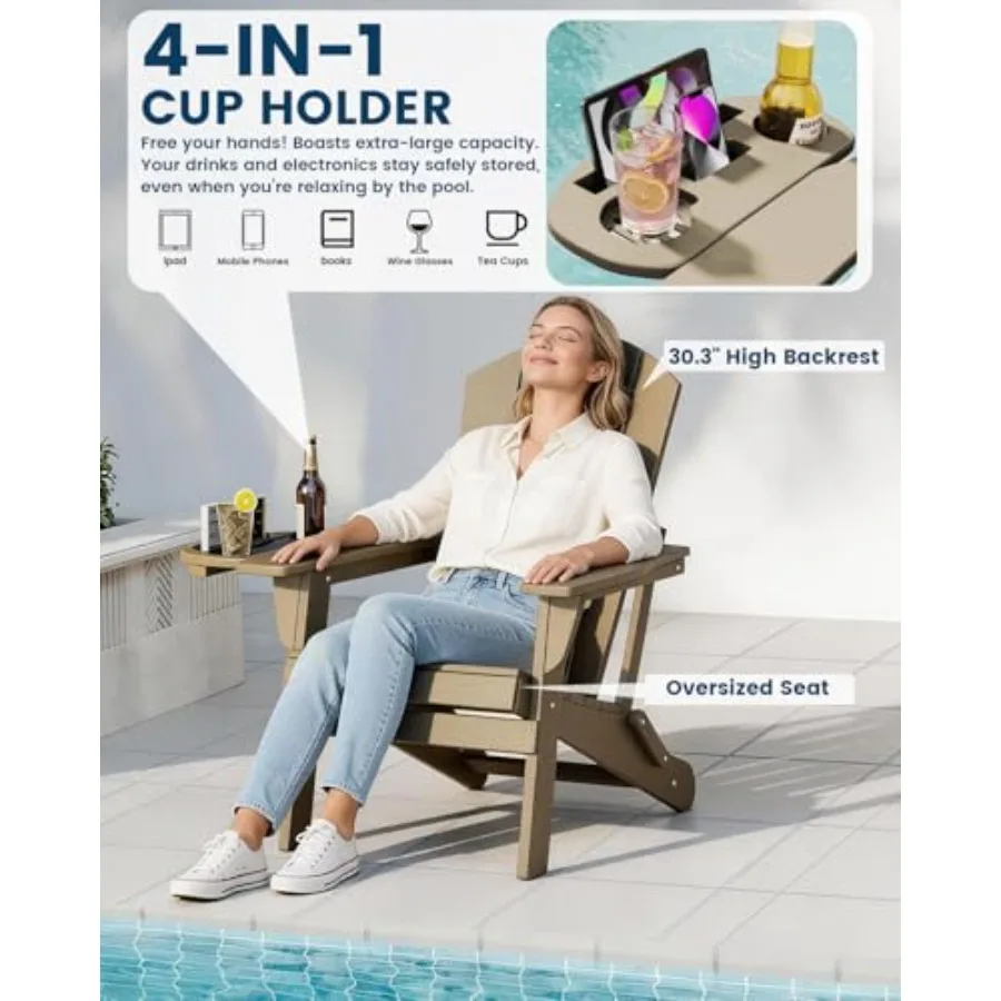 طقم كراسي أديرونداك قابلة للطي - مراجعة Adirondack Chair Wood وسعره