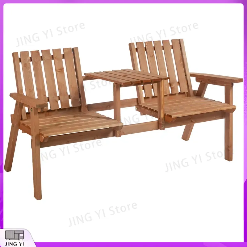 مقعد حديقة خشبي لشخصين مع طاول - مراجعة Outdoor Furniture Loveseat وسعره