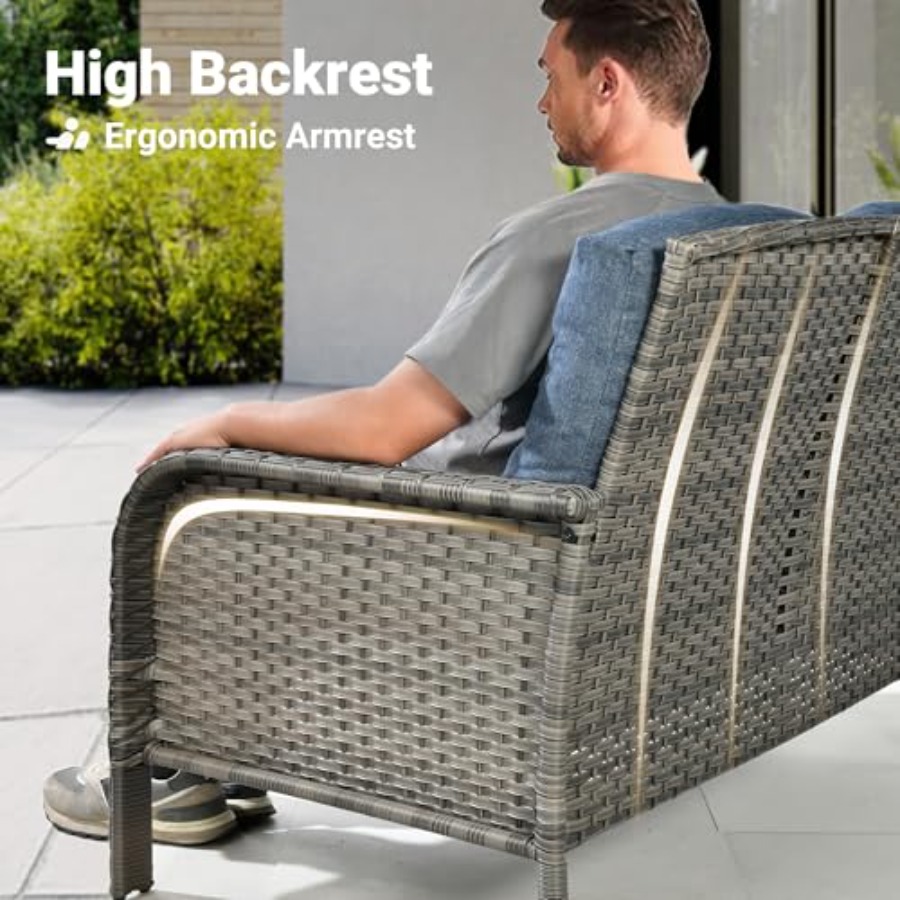 طقم أثاث فناء مكون من 4 قطع، أ - مراجعة Outdoor Furniture Loveseat وسعره