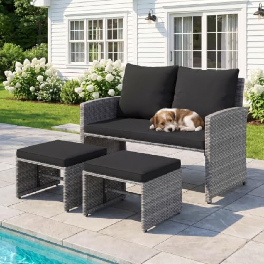 أريكة خارجية مزودة بمقعدين ومس - مراجعة Outdoor Furniture Loveseat وسعره