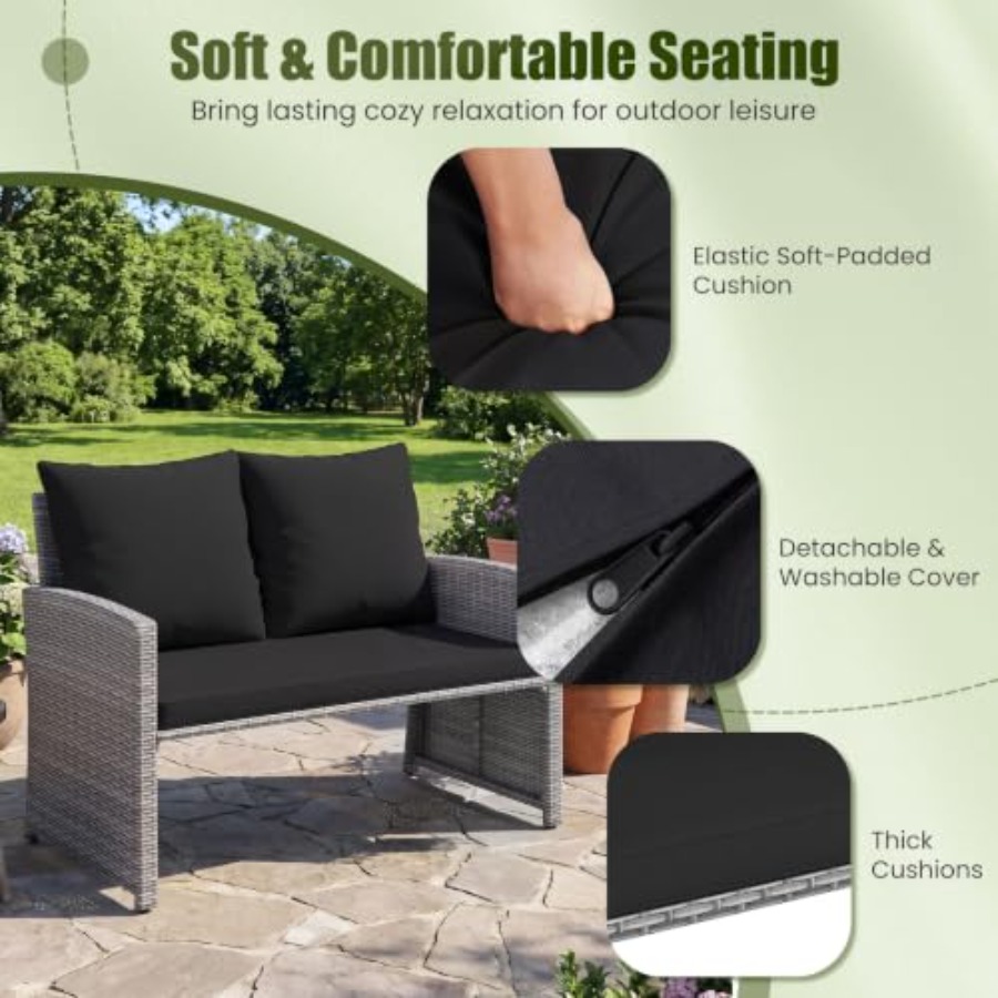 أريكة خارجية مزودة بمقعدين ومس - مراجعة Outdoor Furniture Loveseat وسعره