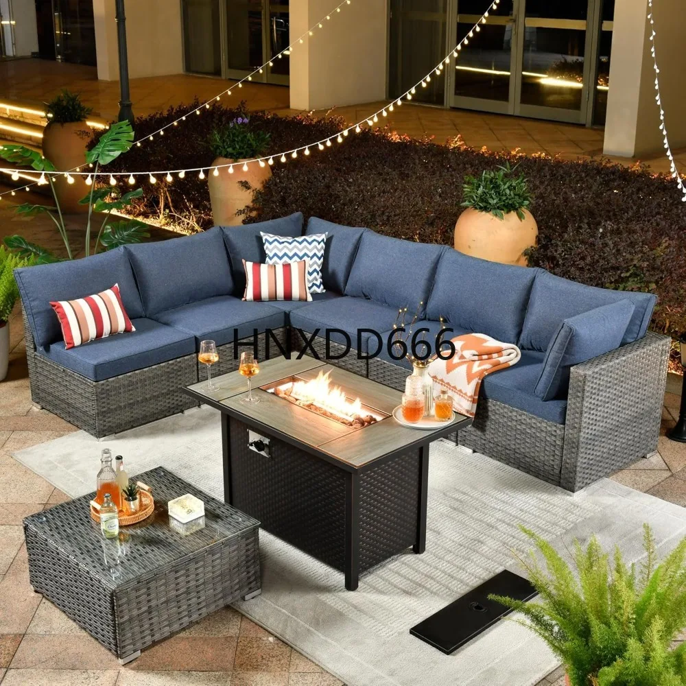 طقم أثاث خارجي مكون من 8 قطع م - مراجعة Outdoor Furniture And Fire Pit وسعره
