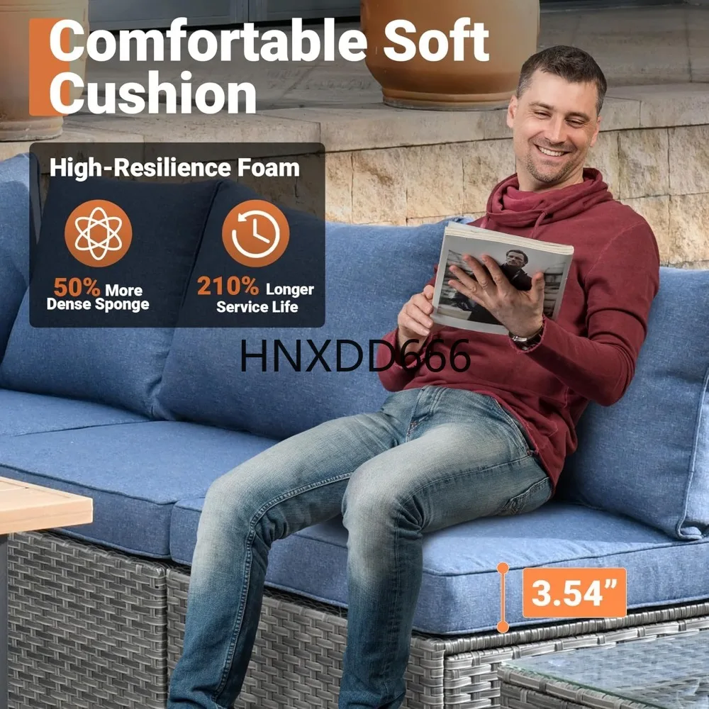 طقم أثاث خارجي مكون من 8 قطع م - مراجعة Outdoor Furniture And Fire Pit وسعره